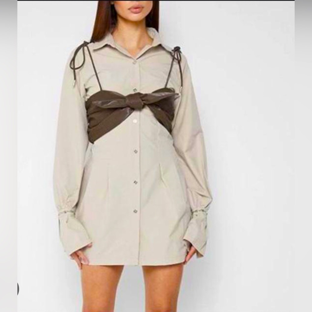 Maniere De Voir bralette shirt dress size 2